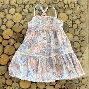 Catherine Malandrino Floral Kids Dress in Pink and Blue